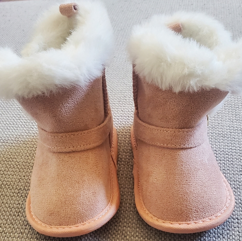 Cozy Baby Pink Faux Fur Boots